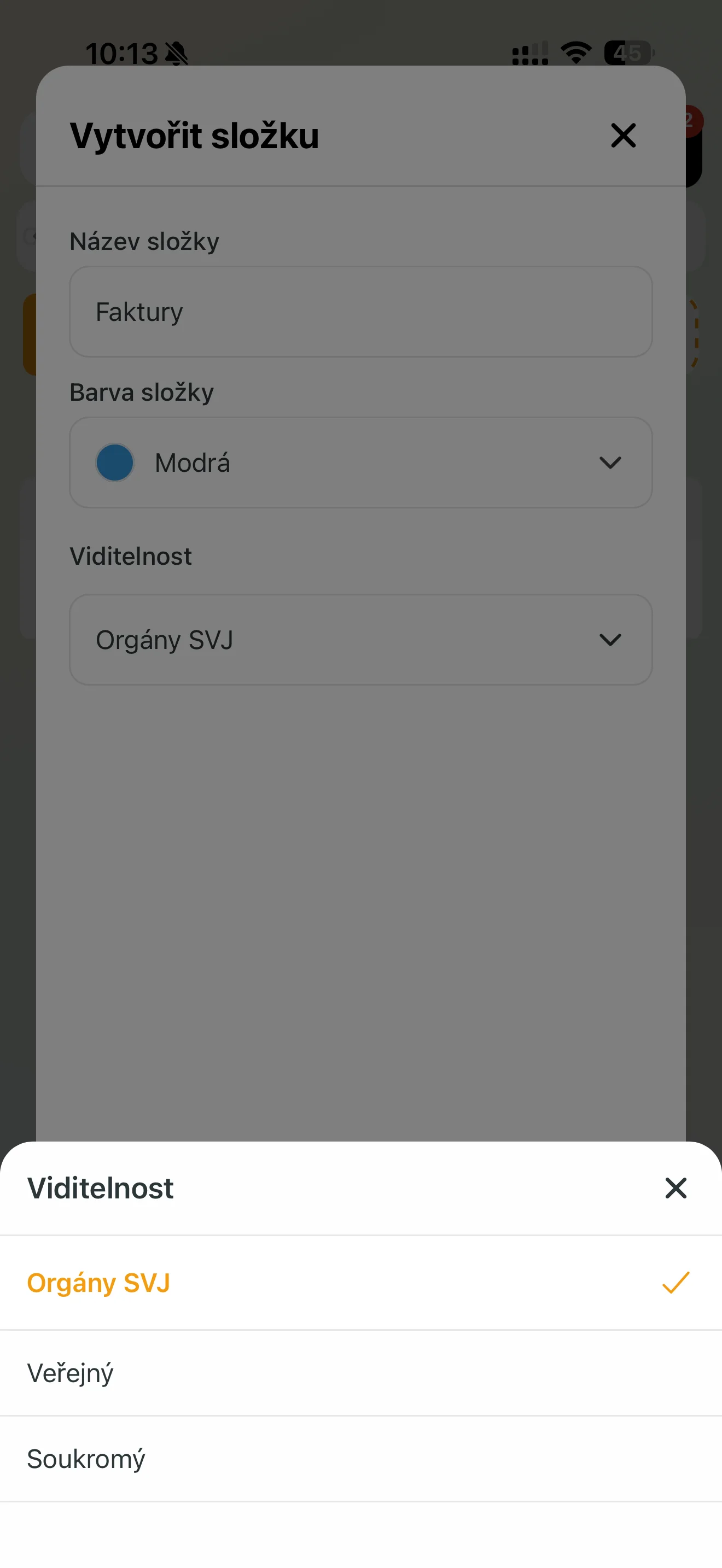 Nastavení přístupových práv složky