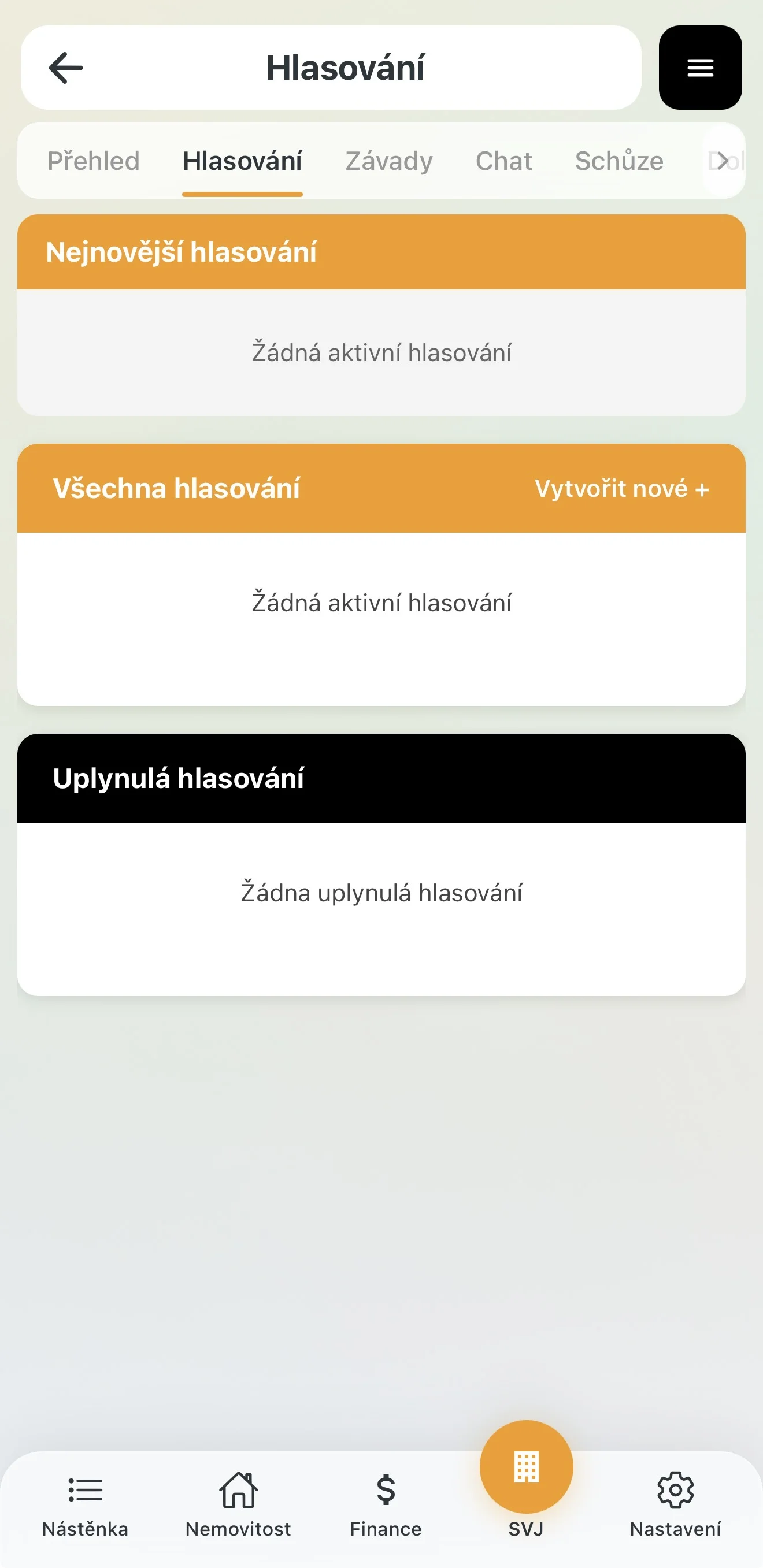 Přehled průběžných výsledků hlasování