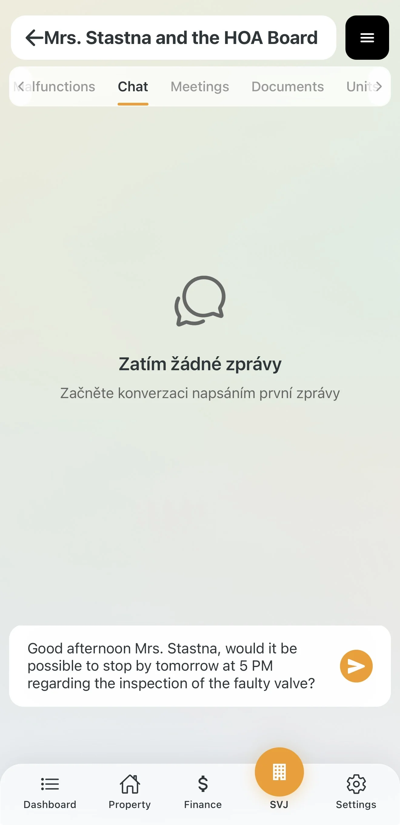 Writing a private message to a specific owner