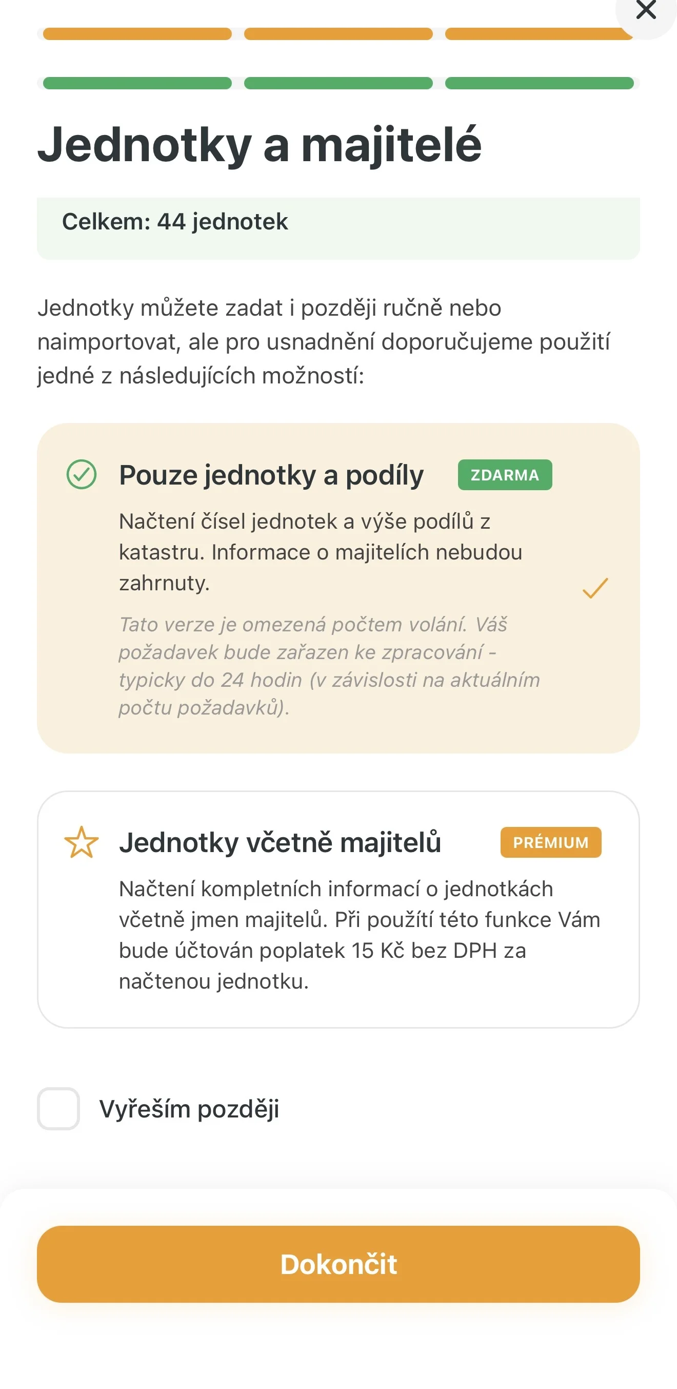 Import dat z Katastru nemovitostí