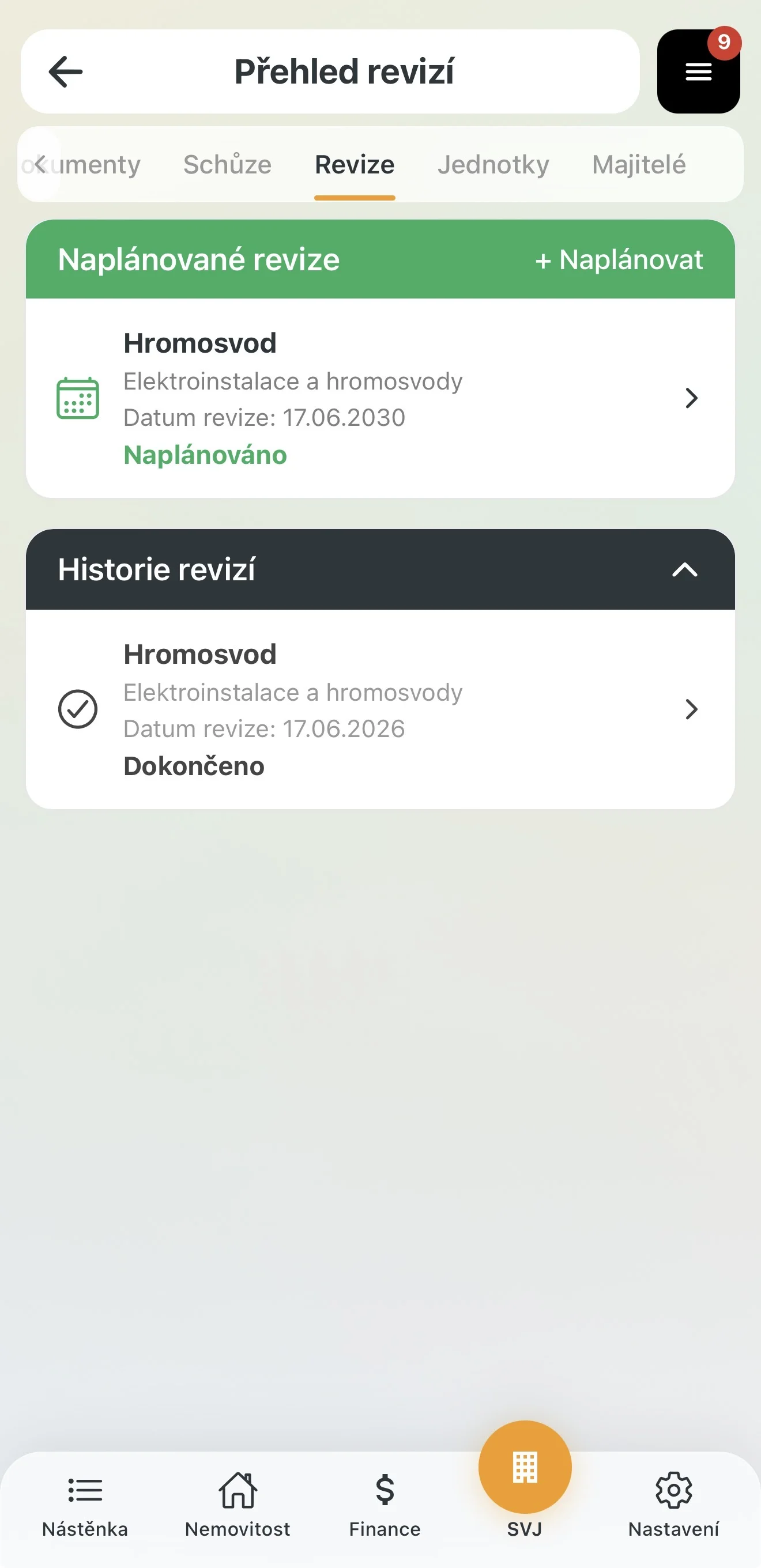 Dokončená revize v historii