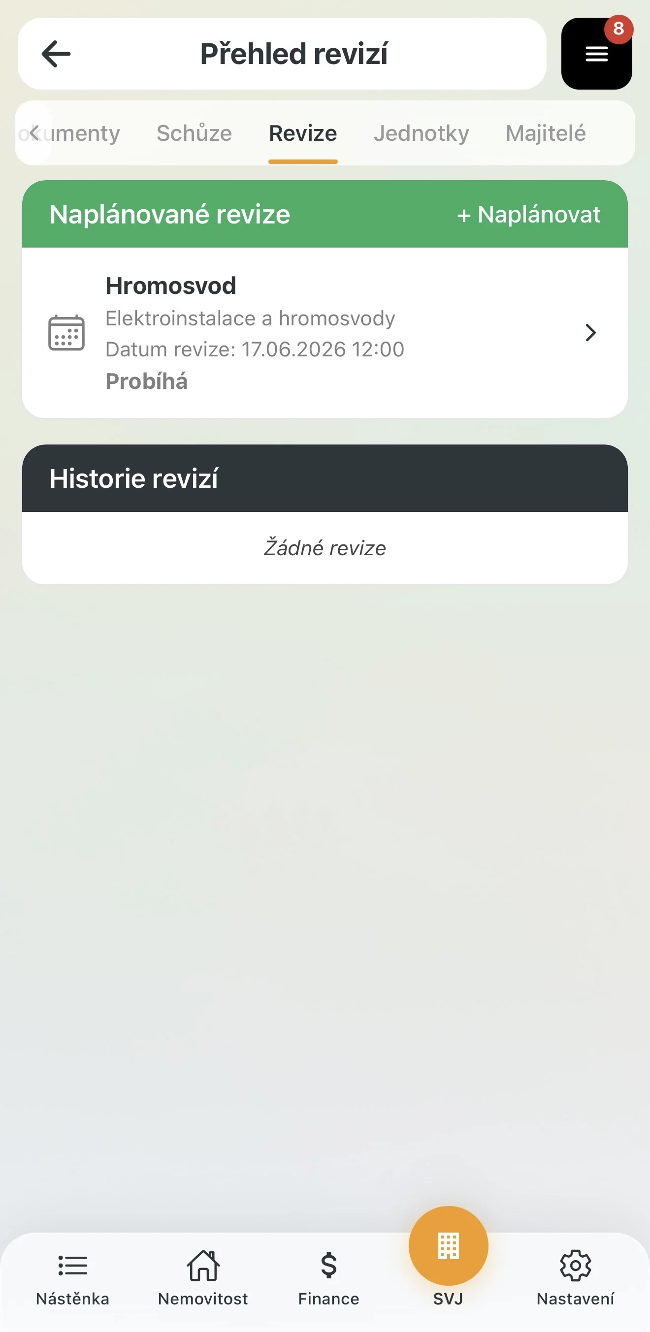 Stav Probíhá — dnes je den revize