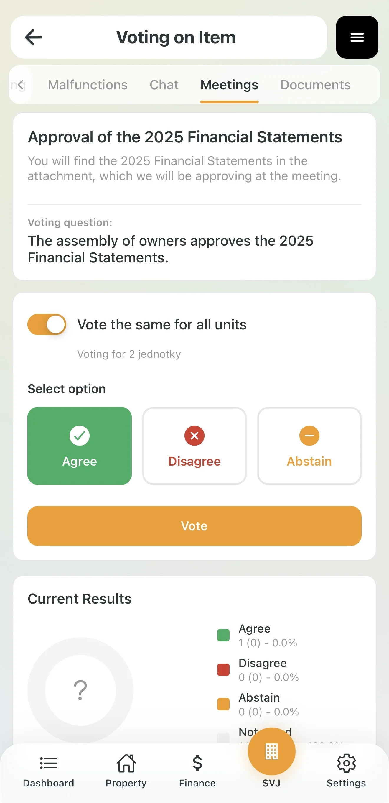 Selecting the Agree option