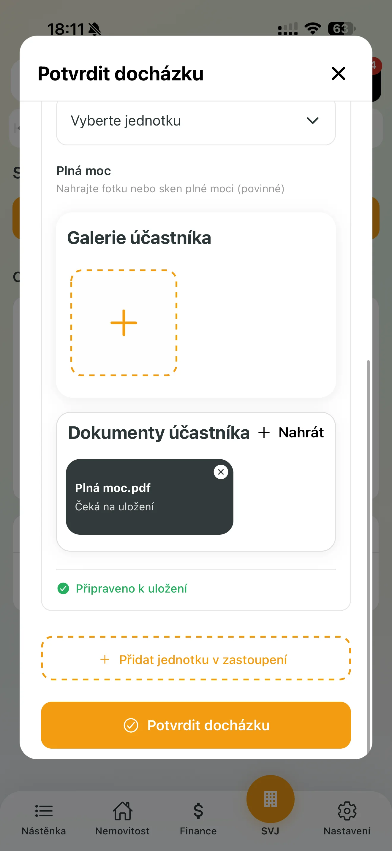 Potvrzení docházky