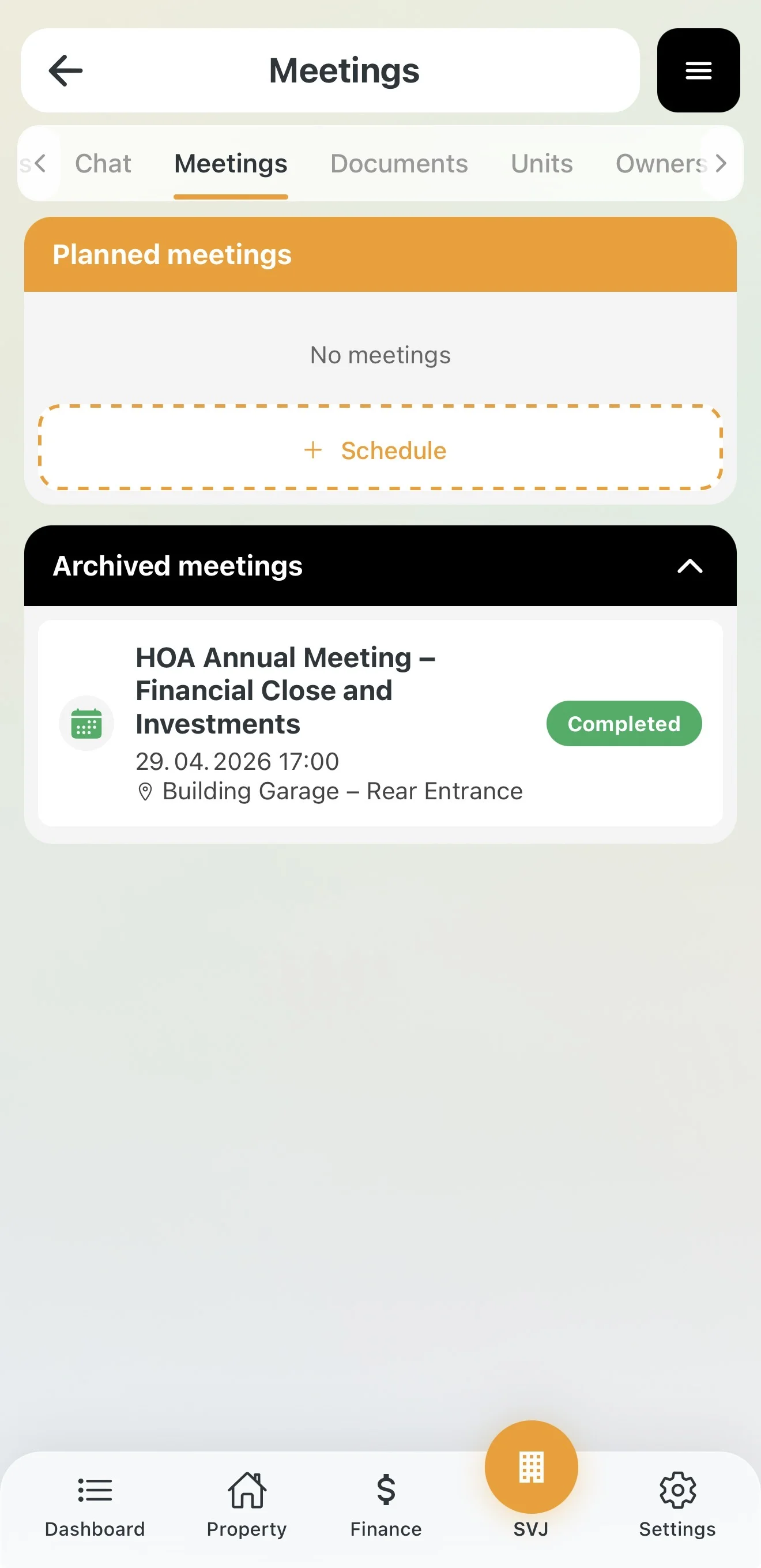Meeting moved to the archive