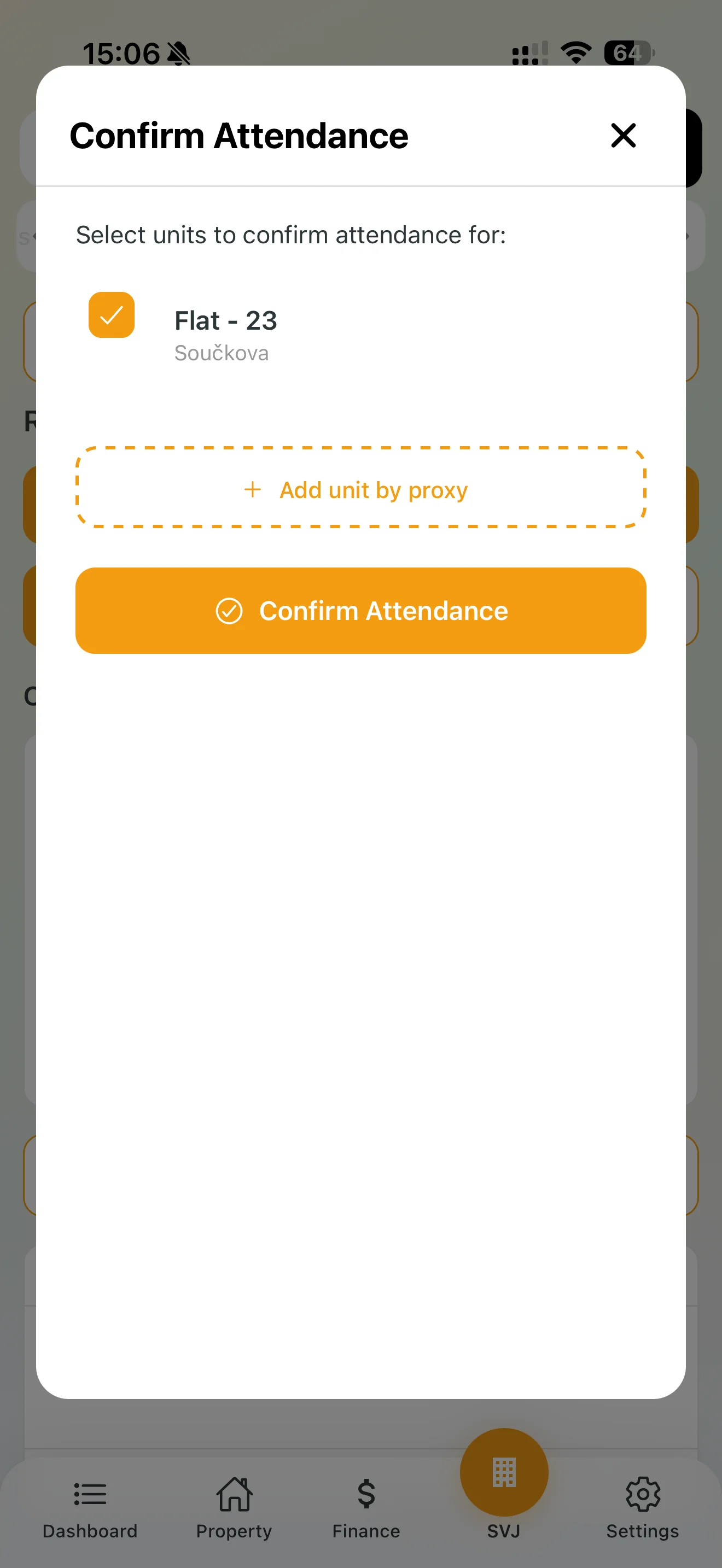 Confirming attendance via QR code