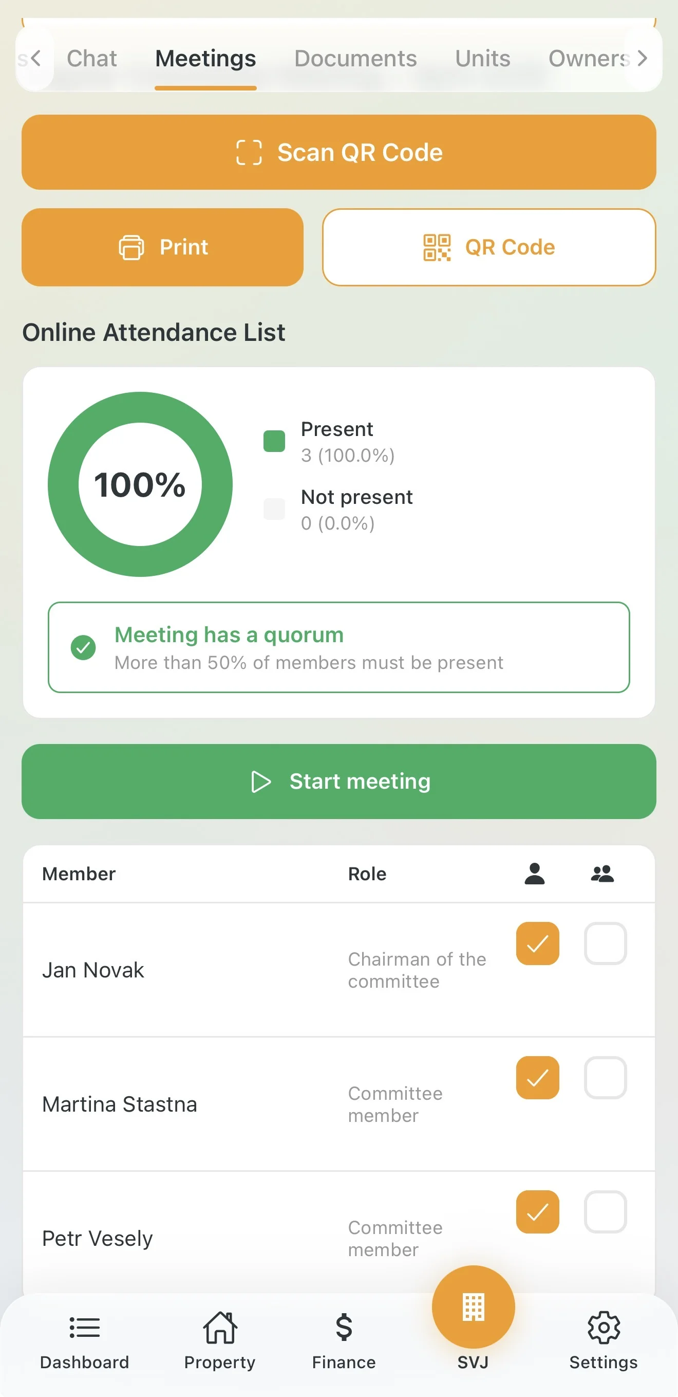 Board meeting is quorate
