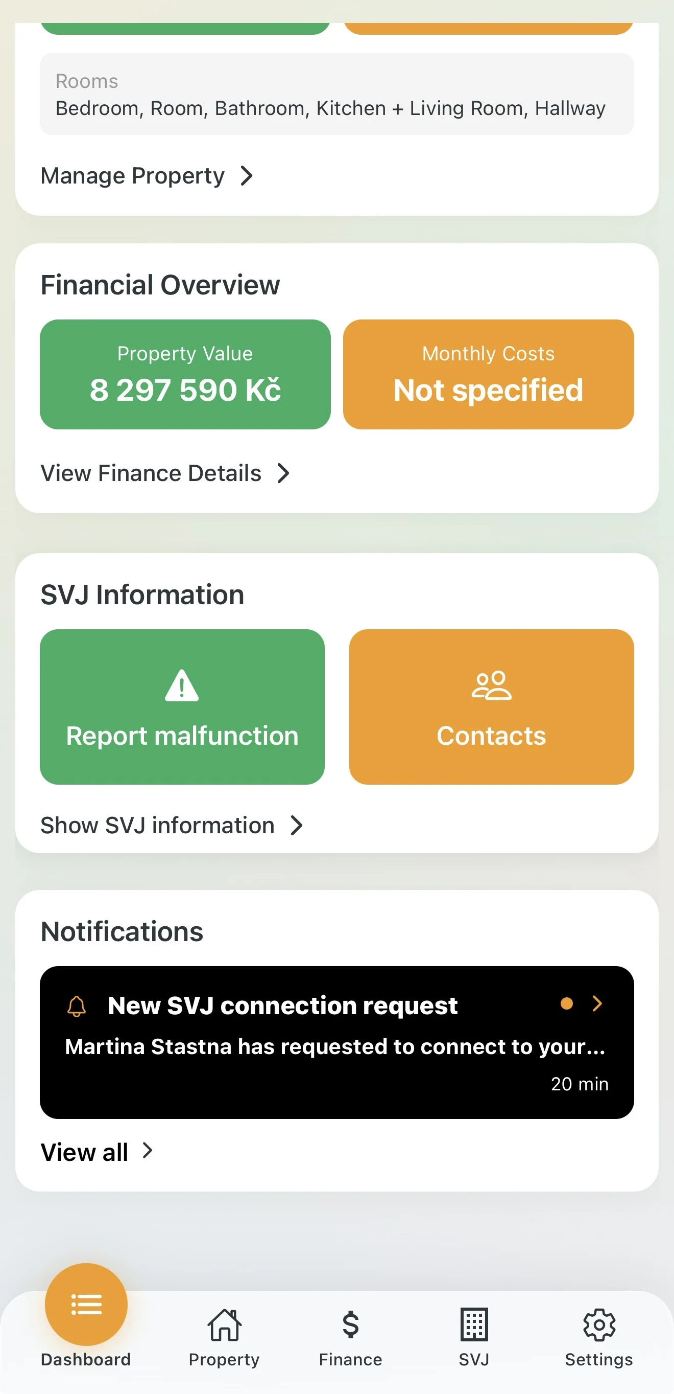 Notification about a new request